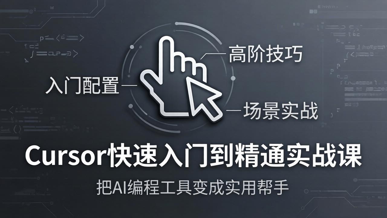 Cursor快速入门到精通实战课：入门配置+高阶技巧+场景实战，把AI编程工具变成实用帮手-百川聊项目