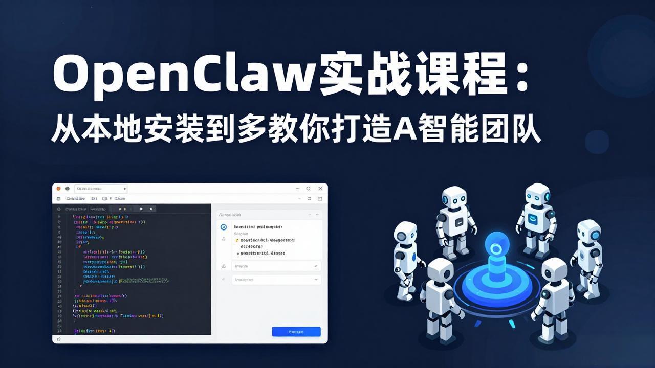 OpenClaw实战课程：从本地安装到多Agent协同，手把手教你打造AI智能团队-百川聊项目