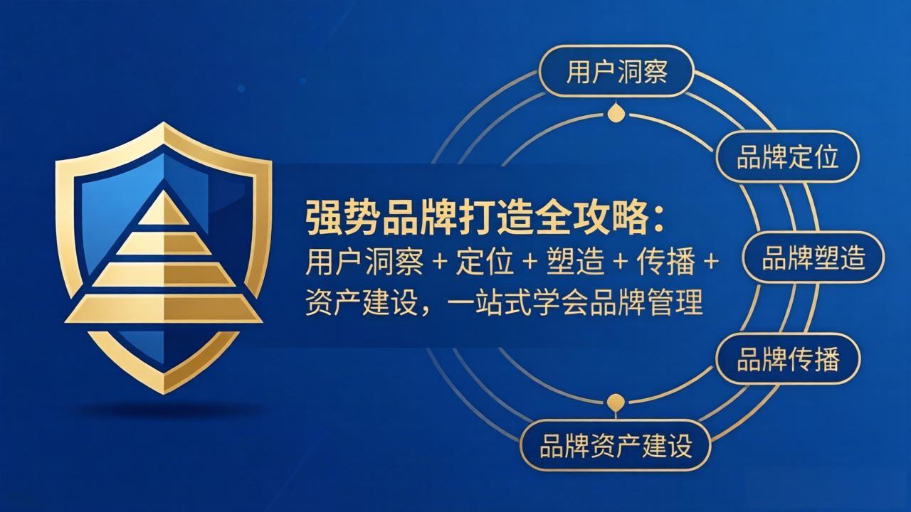 强势品牌打造全攻略：用户洞察 + 定位 + 塑造 + 传播 + 资产建设，一站式学会品牌管理-百川聊项目