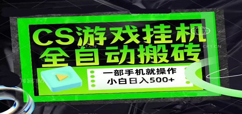 CSGO游戏挂机捡漏搬砖，超稳定的项目，带领1000+小白实现日入500+-百川聊项目