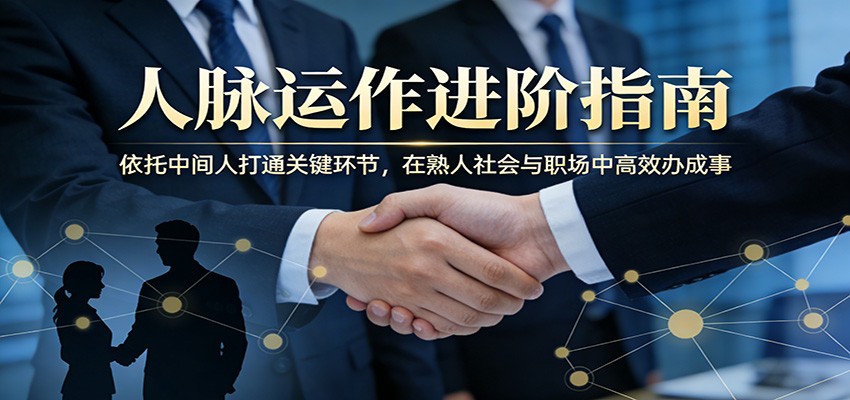 付费文章：人脉运作进阶指南，依托中间人打通关键环节，在熟人社会与职场中高效办成事-百川聊项目