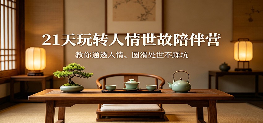21天玩转人情世故陪伴营：教你通透人情、圆滑处世不踩坑-百川聊项目
