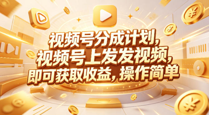 视频号分成计划，599元众筹的Red团队课程，视频号上发发视频，即可获取收益，操作简单-百川聊项目