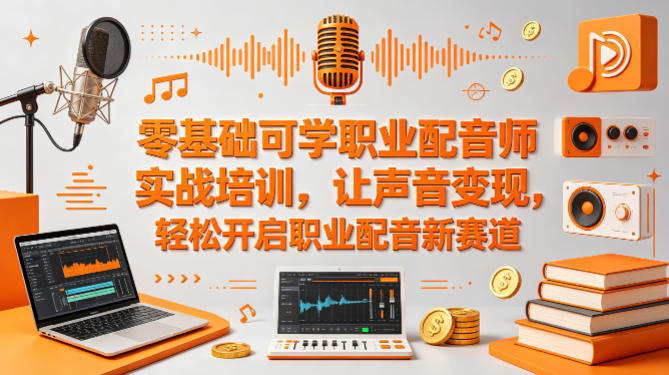 零基础可学职业配音师实战培训，让声音变现，轻松开启职业配音新赛道-百川聊项目