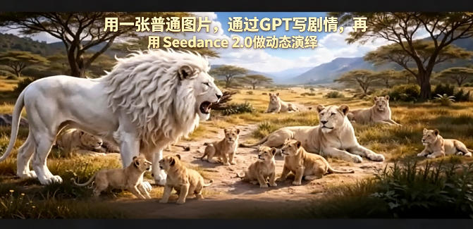 用一张普通图片，通过GPT写剧情，再用Seedance 2.0做动态演绎，居然能生成迪士尼风格搞笑动画-百川聊项目