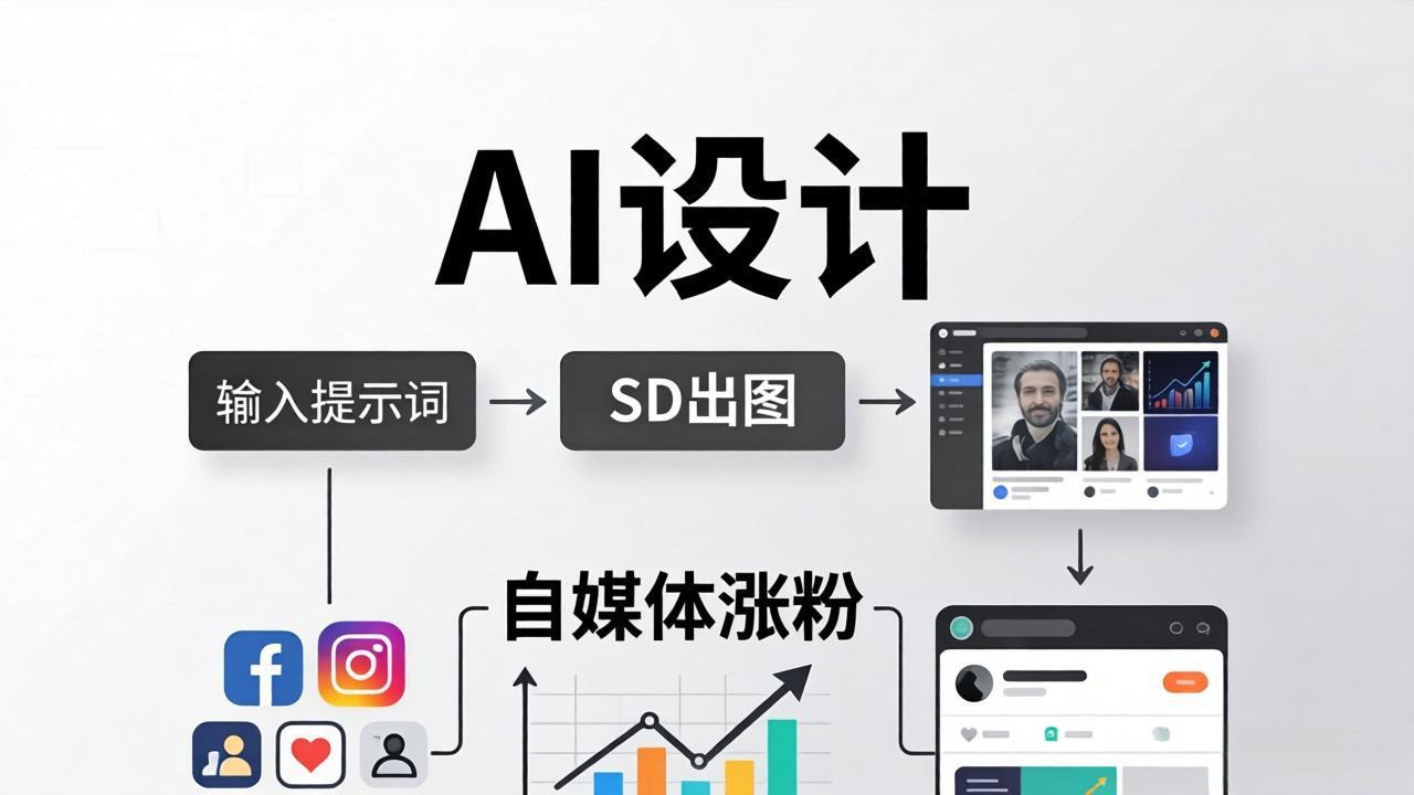 人人都是AI设计师：SD出图+自媒体涨粉一站教学，告别图文素材焦虑，AI设计让你轻松避开内卷-百川聊项目