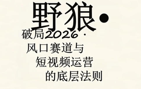 野狼团队·多平台实操运营课，覆盖AI口播、服装、好物、漫剪等热门玩法(更新4月)-百川聊项目