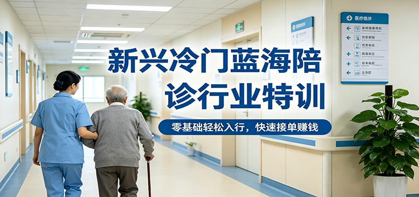 新兴冷门蓝海陪诊行业特训，零基础轻松入行，快速接单赚钱-百川聊项目