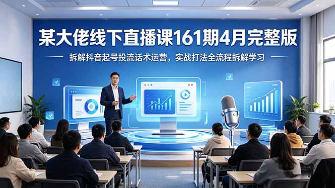 某大佬线下直播课161期4月完整版，拆解抖音起号投流话术运营，实战打法全流程拆解学习-百川聊项目