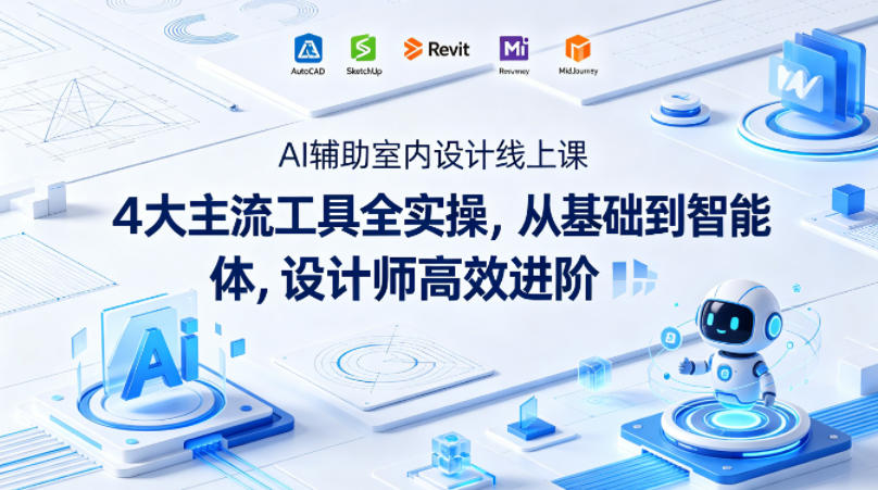 AI辅助室内设计线上课｜4大主流工具全实操，从基础到智能体，设计师高效进阶-百川聊项目
