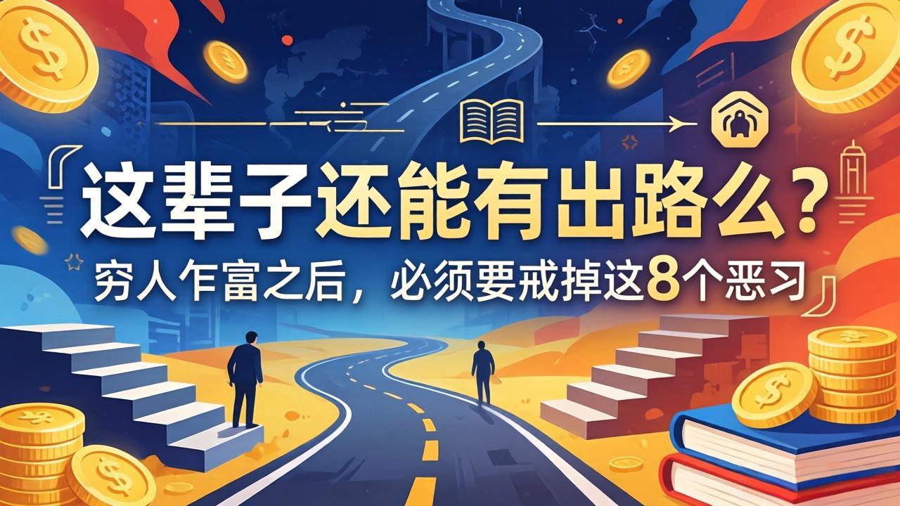关于人生两篇付费文章【这辈子还能有出路么？】【穷人乍富之后，必须要戒掉这8个恶习】-百川聊项目