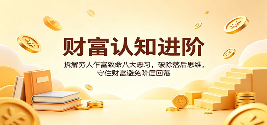 财富认知进阶：拆解穷人乍富致命八大恶习，破除落后思维，守住财富避免阶层回落-百川聊项目