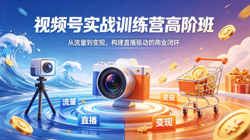 视频号实战训练营高阶班，从流量到变现，构建直播驱动的商业闭环(26年4月)-百川聊项目