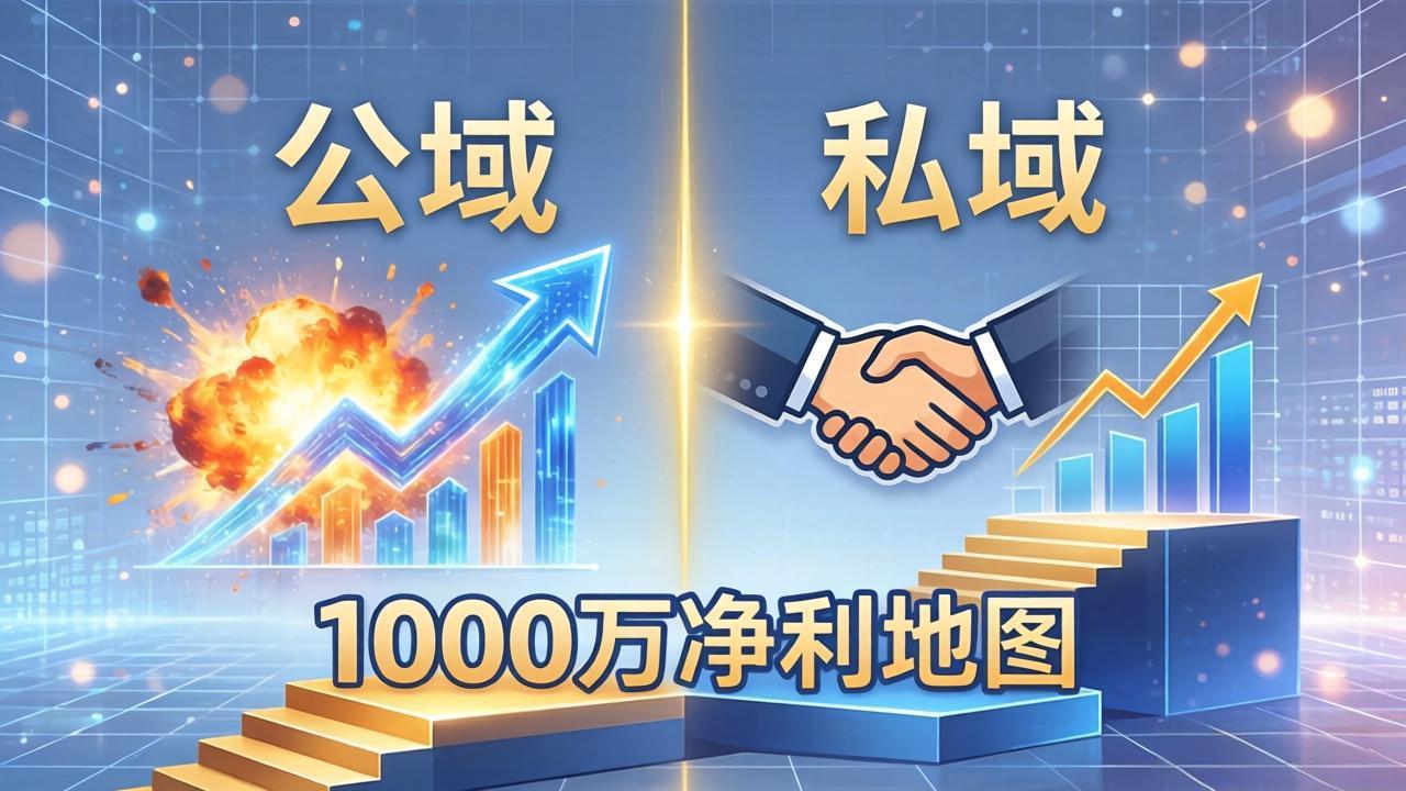 公域玩命出爆款，私域悄悄做成交：这套AI内训课，2026给你打通1000万净利的地图-百川聊项目