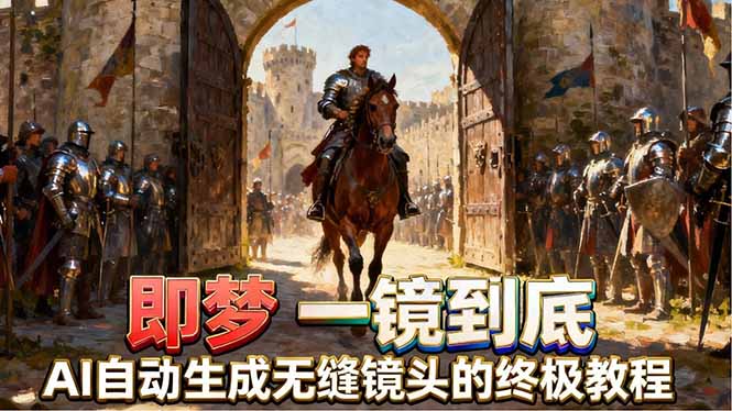 即梦AI一镜到底终极教程，智能补帧+运镜技巧，AI自动生成无缝丝滑长镜头高效出片-百川聊项目