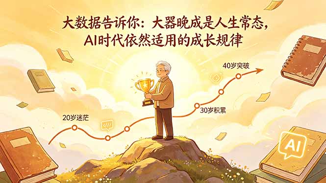 付费文章：大数据告诉你：大器晚成是人生常态，AI 时代依然适用的成长规律-百川聊项目