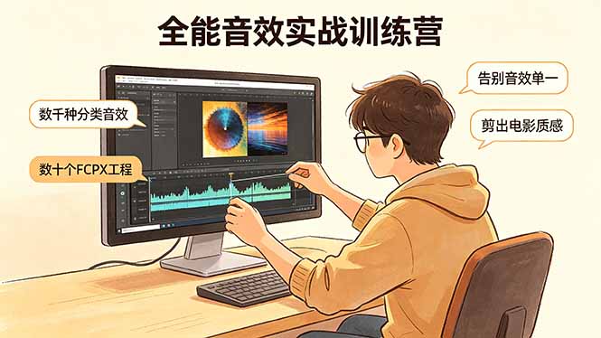 全能音效实战训练营：数千种分类音效+数十个FCPX工程，告别音效单一，剪出电影质感-百川聊项目