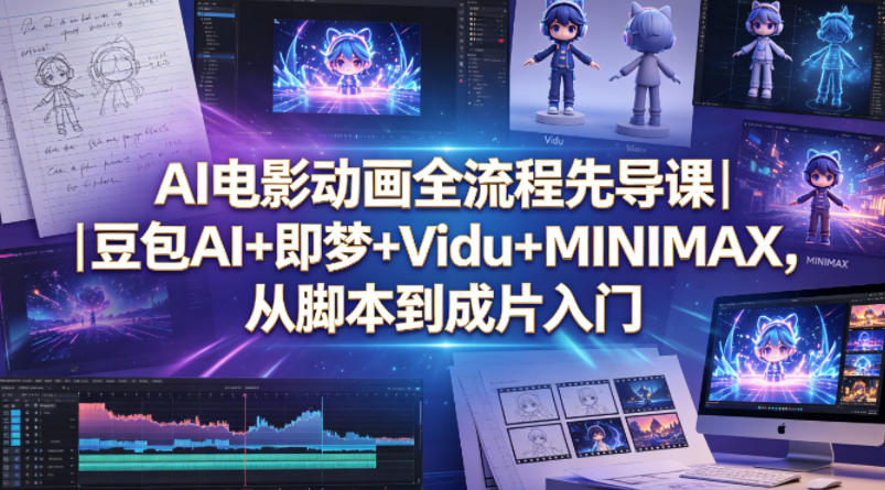 AI电影动画全流程先导课｜豆包AI+即梦+Vidu+MINIMAX，从脚本到成片入门-百川聊项目