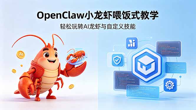 不用懂技术！OpenClaw小龙虾喂饭式教学，轻松玩转AI龙虾与自定义技能-百川聊项目