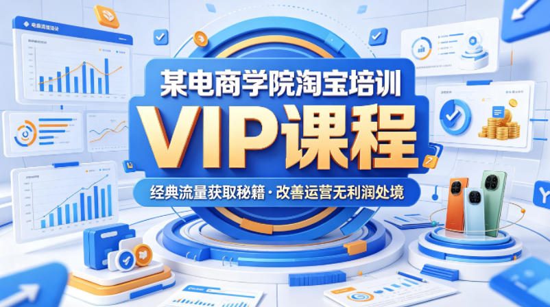 某电商学院淘宝培训VIP课程，各种经典有用的流量获取秘籍，改善运营产品没利润的处境(2026年5月)-百川聊项目