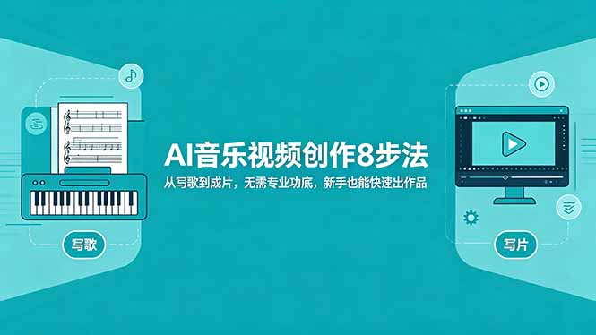 AI音乐视频创作8步法：从写歌到成片，无需专业功底，新手也能快速出作品-百川聊项目