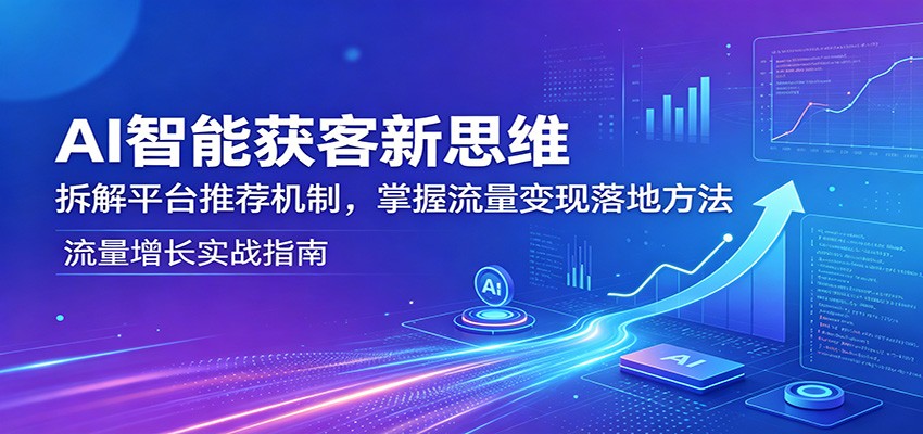 AI智能获客新思维：拆解平台推荐机制，掌握流量变现落地方法-百川聊项目