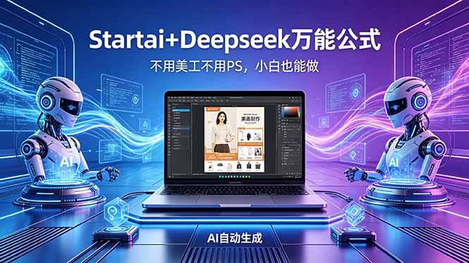 AI自动做电商详情页：Startai+Deepseek万能公式，不用美工不用PS，小白也能做-百川聊项目