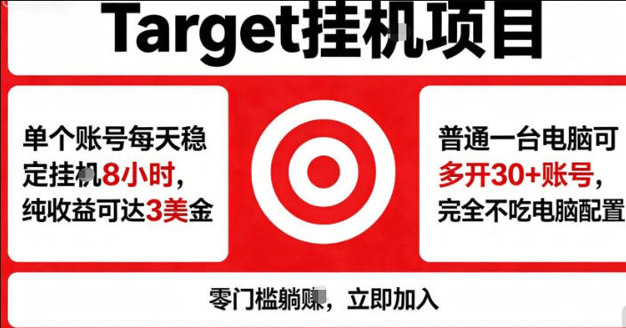 海外平台Target商品浏览曝光，24小时运行无需人工值守，日收益100美刀+电脑可多开【揭秘】-百川聊项目