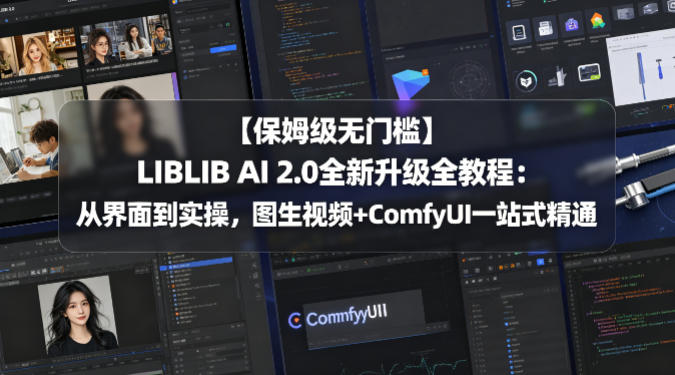 【保姆级无门槛】LIBLIB AI 2.0全新升级全教程：从界面到实操，图生视频+ComfyUI一站式精通-百川聊项目