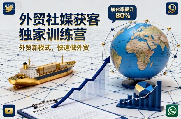 外贸社媒获客独家训练营，外贸新模式，快速做外贸(更新26年4月)-百川聊项目