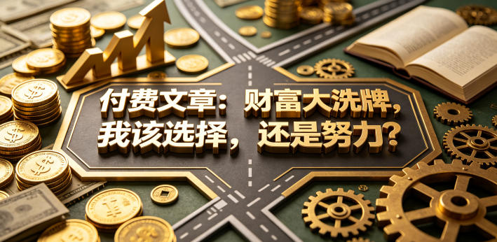 付费文章：财富大洗牌，我该选择，还是努力？-百川聊项目