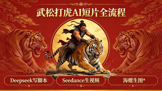 武松打虎AI短片全流程：Deepseek写脚本+Seedance生视频+海螺生图-百川聊项目