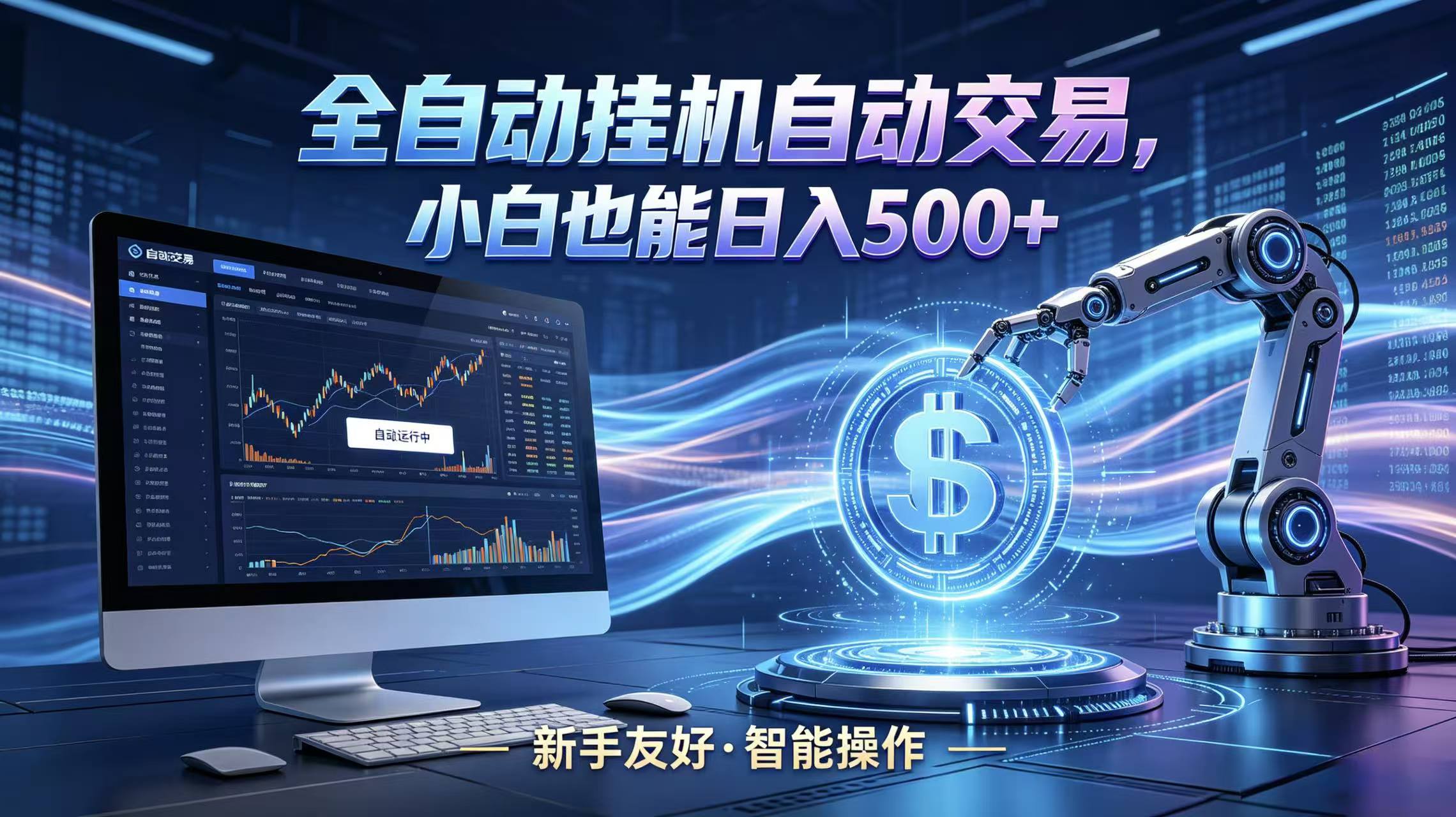 全新智能化交易助手，傻瓜式操作，小白也能快速上手，轻松实现日入500+-百川聊项目