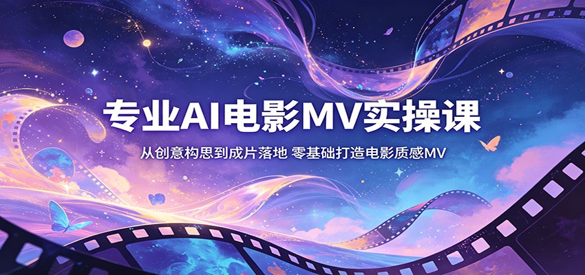 专业AI电影MV实操课：从创意构思到成片落地，零基础打造电影质感MV-百川聊项目