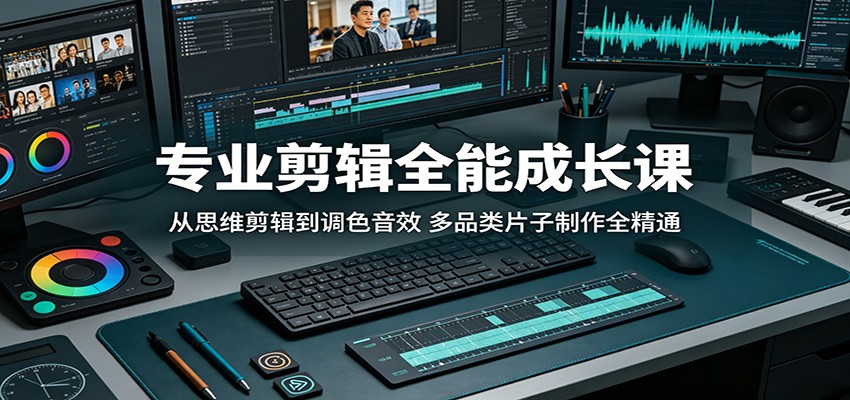 专业剪辑全能成长课：从思维剪辑到调色音效，多品类片子制作全精通-百川聊项目