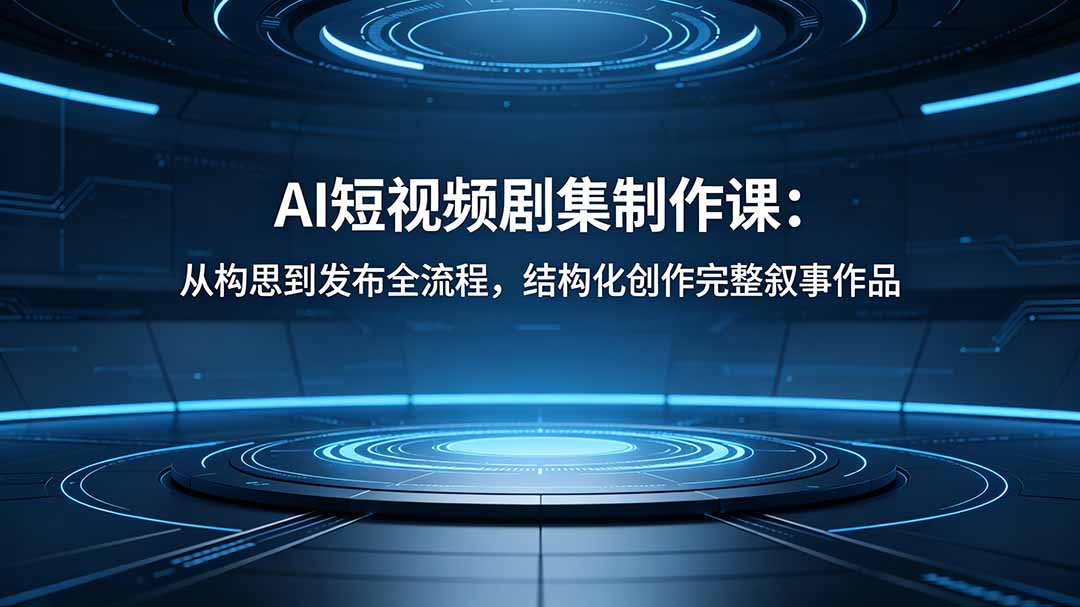 AI短视频剧集制作课：从构思到发布全流程，结构化创作完整叙事作品-百川聊项目