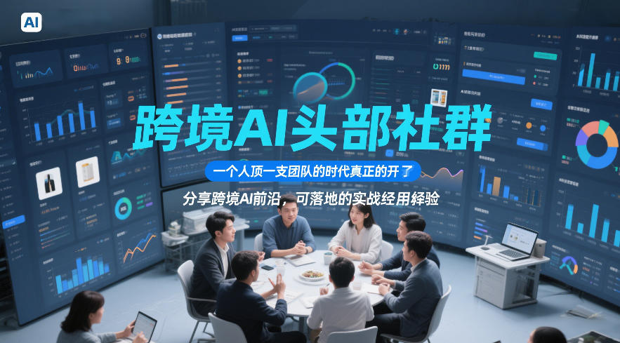 跨境AI头部社群，一个人顶一支团队的时代真正的开始了，分享跨境AI前沿，可落地的实战经验(更新5月11日)-百川聊项目