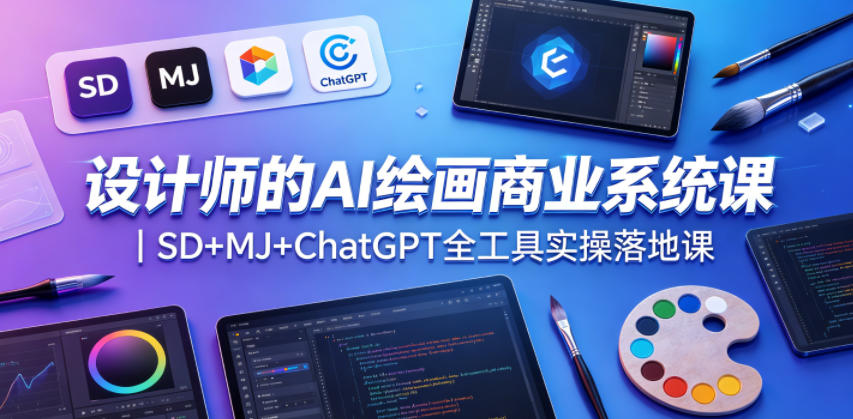 设计师的AI绘画商业系统课｜SD+MJ+ChatGPT全工具实操落地课-百川聊项目