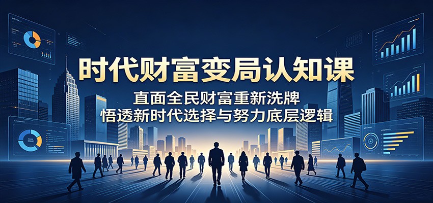 时代财富变局认知课：直面全民财富重新洗牌，悟透新时代选择与努力底层逻辑-百川聊项目