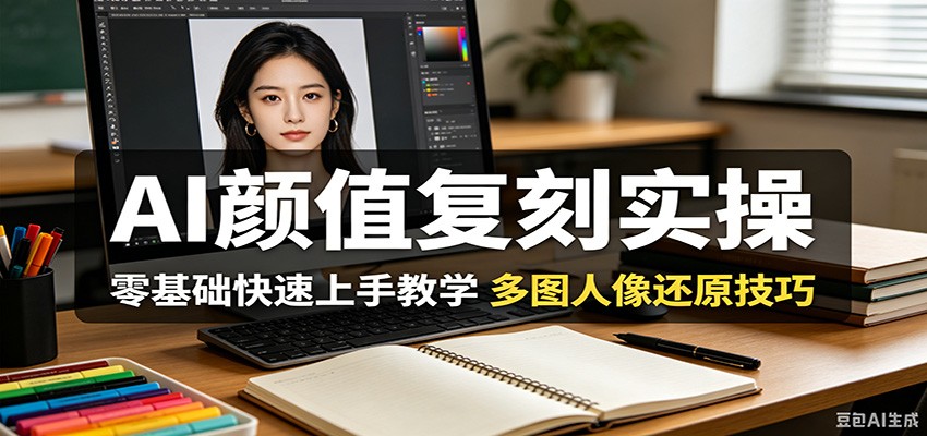 AI颜值复刻实操，零基础快速上手教学，多图人像还原技巧-百川聊项目