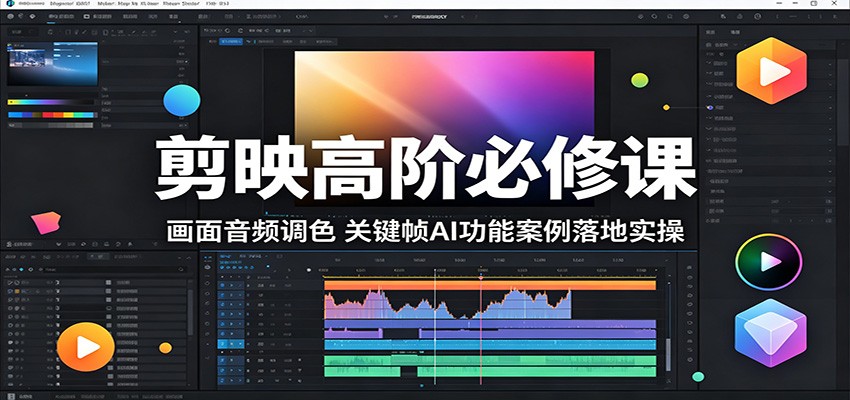 剪映高阶必修课：画面音频调色，关键帧AI功能案例落地实操-百川聊项目