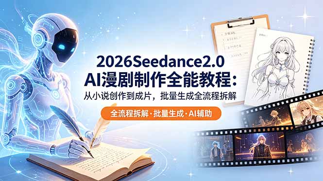 2026Seedance2.0 AI制作全能教程：从小说创作到成片，批量生成全流程拆解-百川聊项目