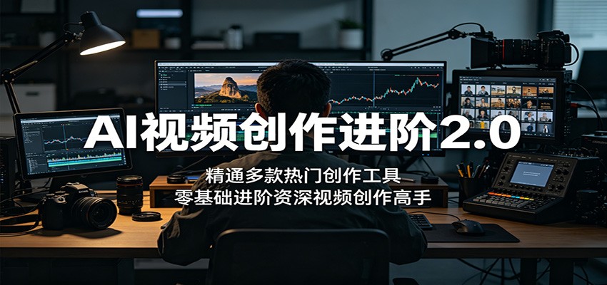 AI视频创作进阶2.0：精通多款热门创作工具，零基础进阶资深视频创作高手-百川聊项目