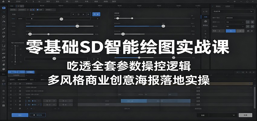 零基础SD智能绘图实战课：吃透全套参数操控逻辑，多风格商业创意海报落地实操-百川聊项目