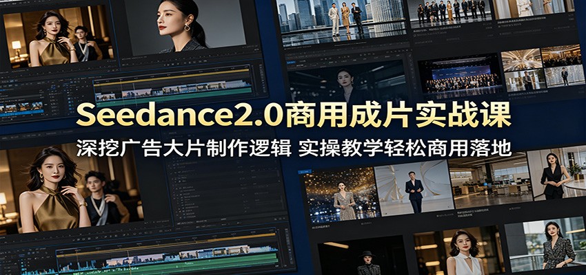 Seedance2.0商用成片实战课：深挖广告大片制作逻辑，实操教学轻松商用落地-百川聊项目