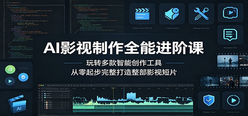 AI影视制作全能进阶课：玩转多款智能创作工具，从零起步完整打造整部影视短片-百川聊项目
