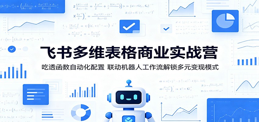 飞书多维表格商业实战营：吃透函数自动化配置，联动机器人工作流解锁多元变现模式-百川聊项目