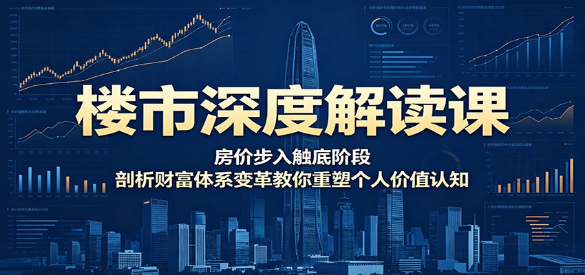 楼市深度解读课：房价步入触底阶段，剖析财富体系变革教你重塑个人价值认知-百川聊项目