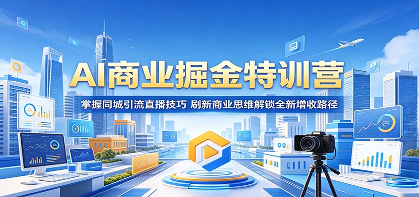 AI商业掘金特训营：掌握同城引流直播技巧，刷新商业思维解锁全新增收路径-百川聊项目