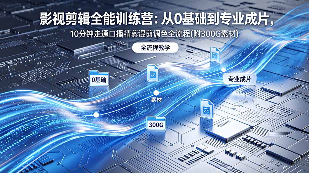 2026影视剪辑全能实战课｜0基础到专业成片，全流程教学，高清带300G素材-百川聊项目
